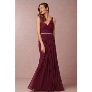 Bordeaux BHLDN Fleur Bridesmaid Dress | Size 16